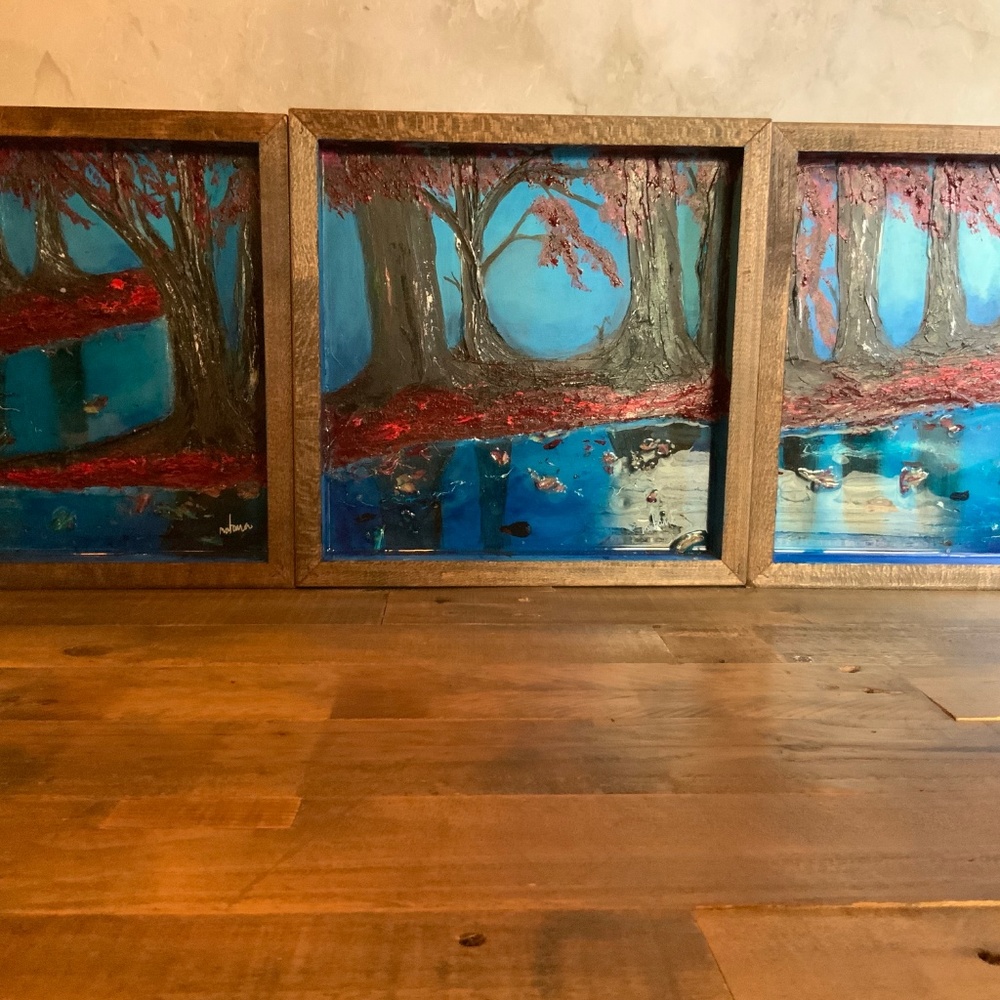 Original Mixed Media triple painting Original Art - Picture 6 of 6